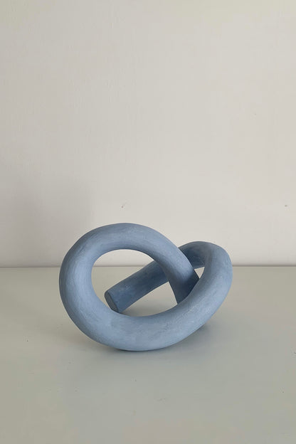 Blue ceramic sculpture