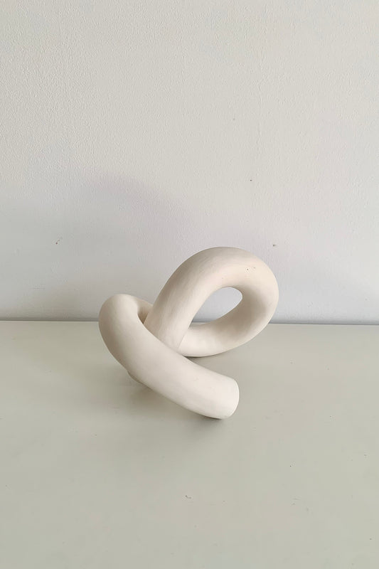 White ceramic sculpture