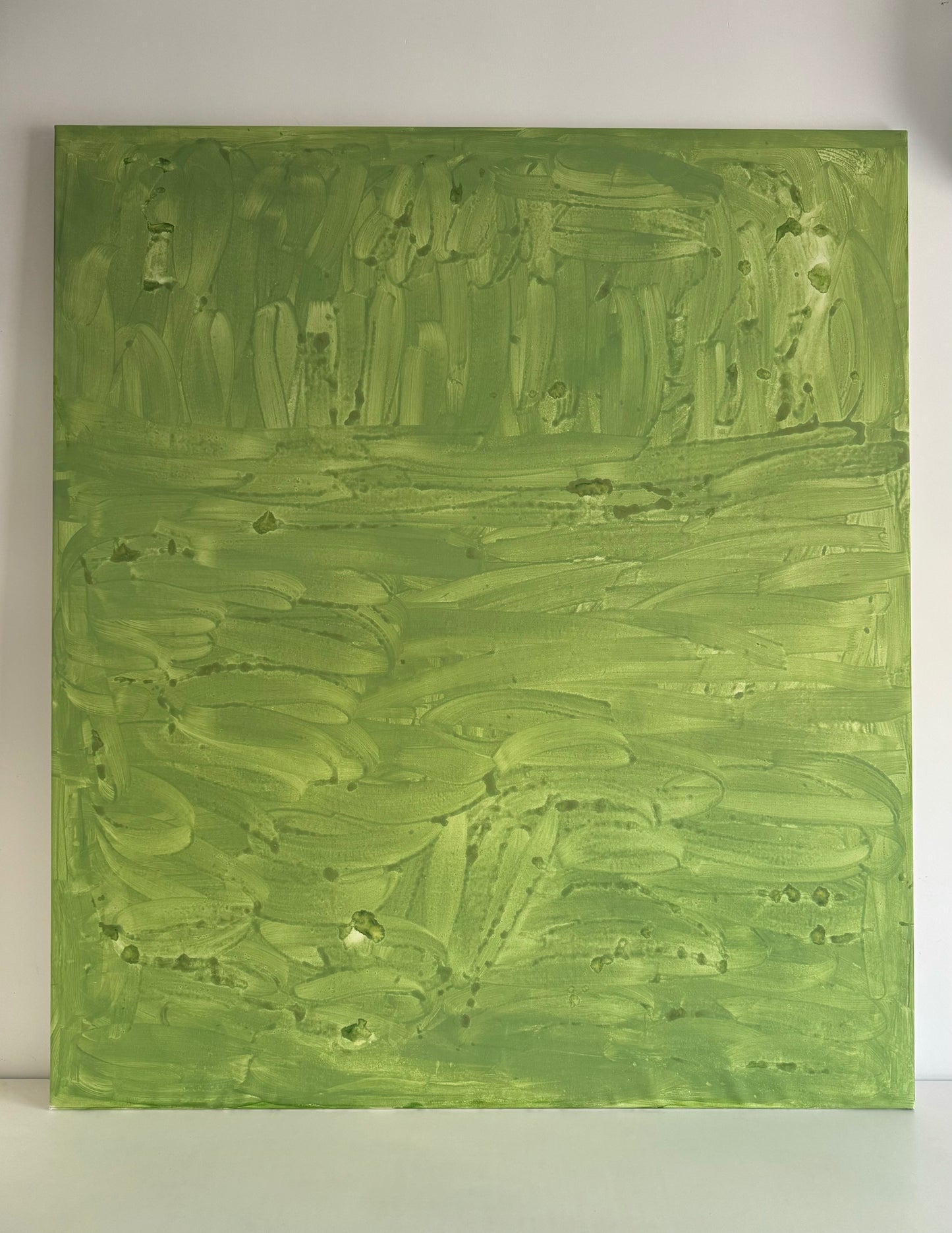 Abstract green painting