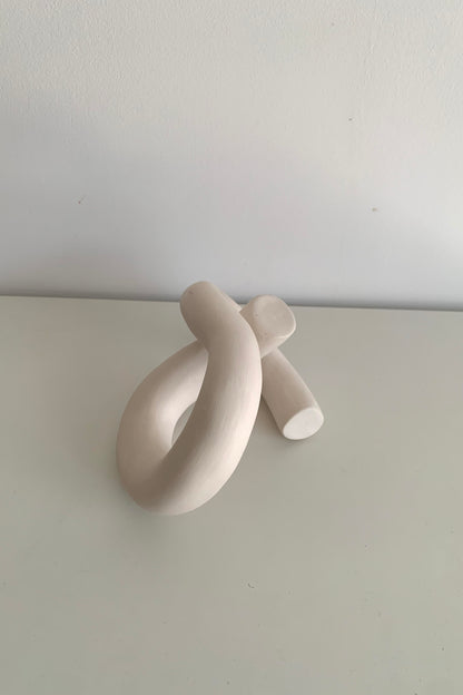 White ceramic sculpture