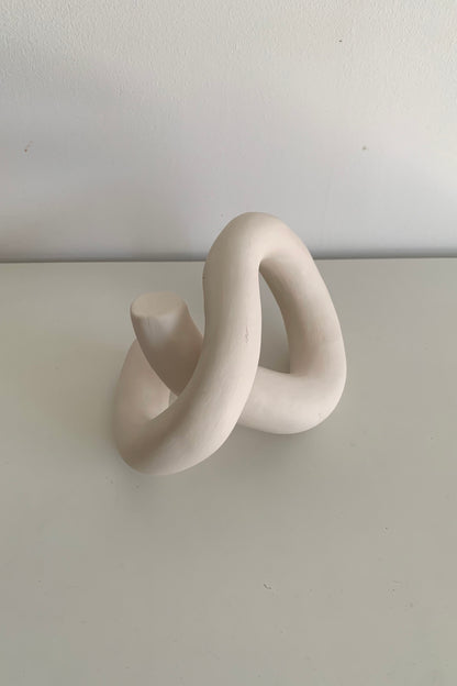 White ceramic sculpture