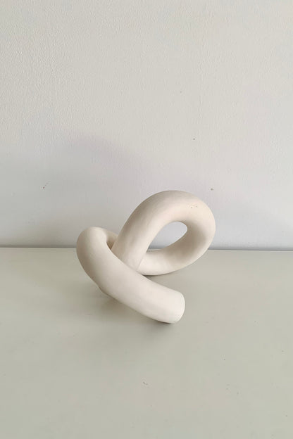 White ceramic sculpture