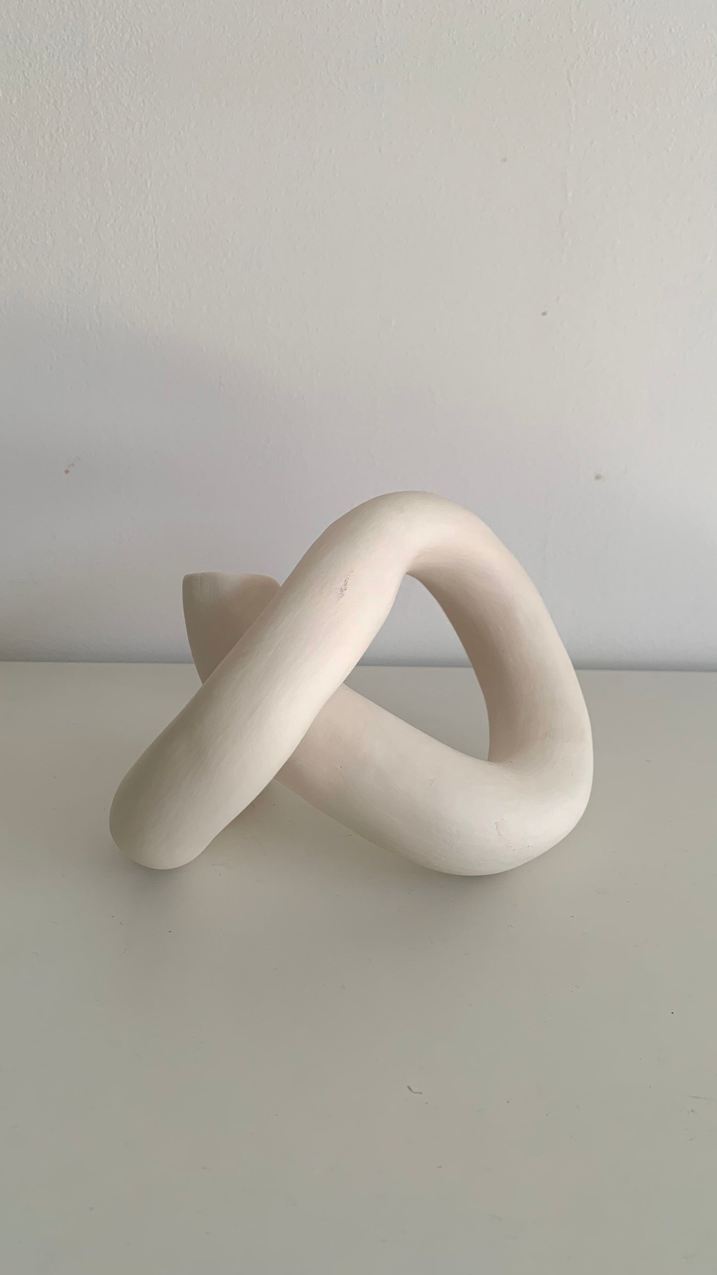 White ceramic sculpture