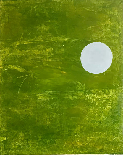 Green textured painting