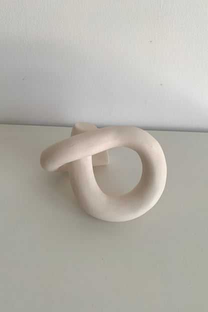 White ceramic sculpture